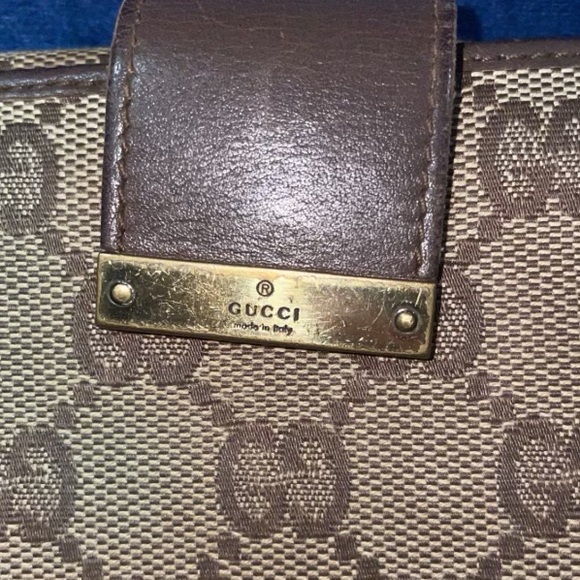 Authentic Gucci GG Wallet Canvas Leather - Picture 3 of 8